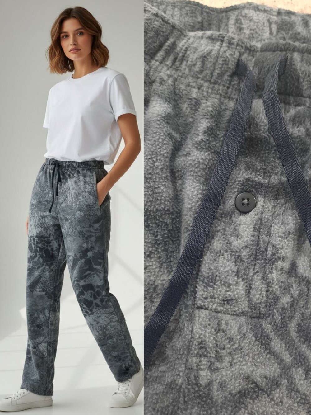 Gray fleece camo sweatpants - RealTree brand - Picture 1 of 9